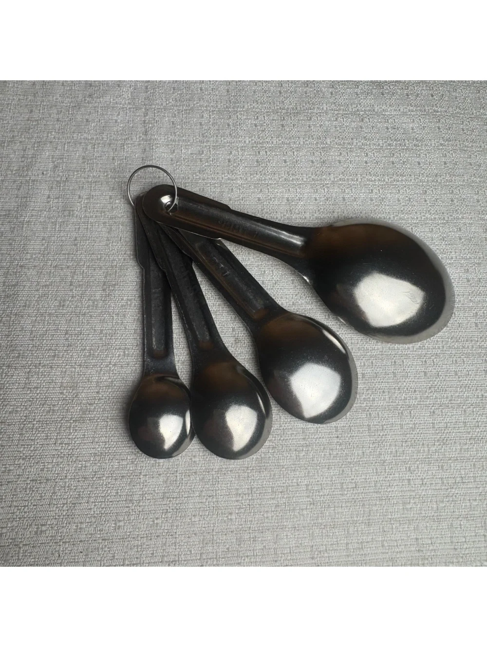 Vintage Stainless Steel Measuring Spoon Set 4 Piece Ring 1 Tbsp to 1/4 Tsp